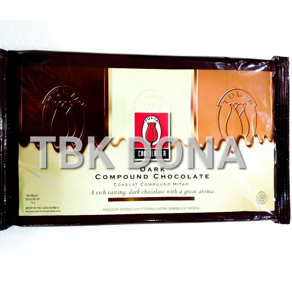 

10.10 Brands Festival TULIP DARK COMPOUND CHOCOLATE 1 KG MURAH / COKLAT TULIP DARK 1KG gas !!