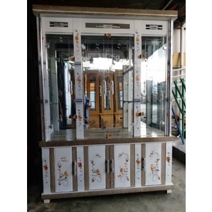 Bupet Rak Lemari Pajangan Crystal Kristal Minimalis 4 Pintu SKBM