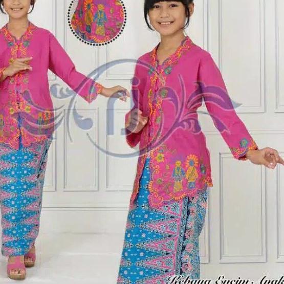 REady Stock - Setelan Kebaya Encim Anak-anak / Kebaya Encim Anak Set Rok Betawi/ KEBAYA ENCIM ANAK K