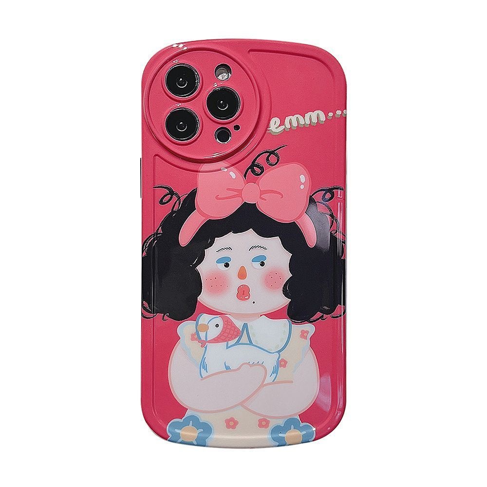 Case Handphone Desain Ekspresi Perempuan Lucu Untuk IPhone 12 13 11 frftg