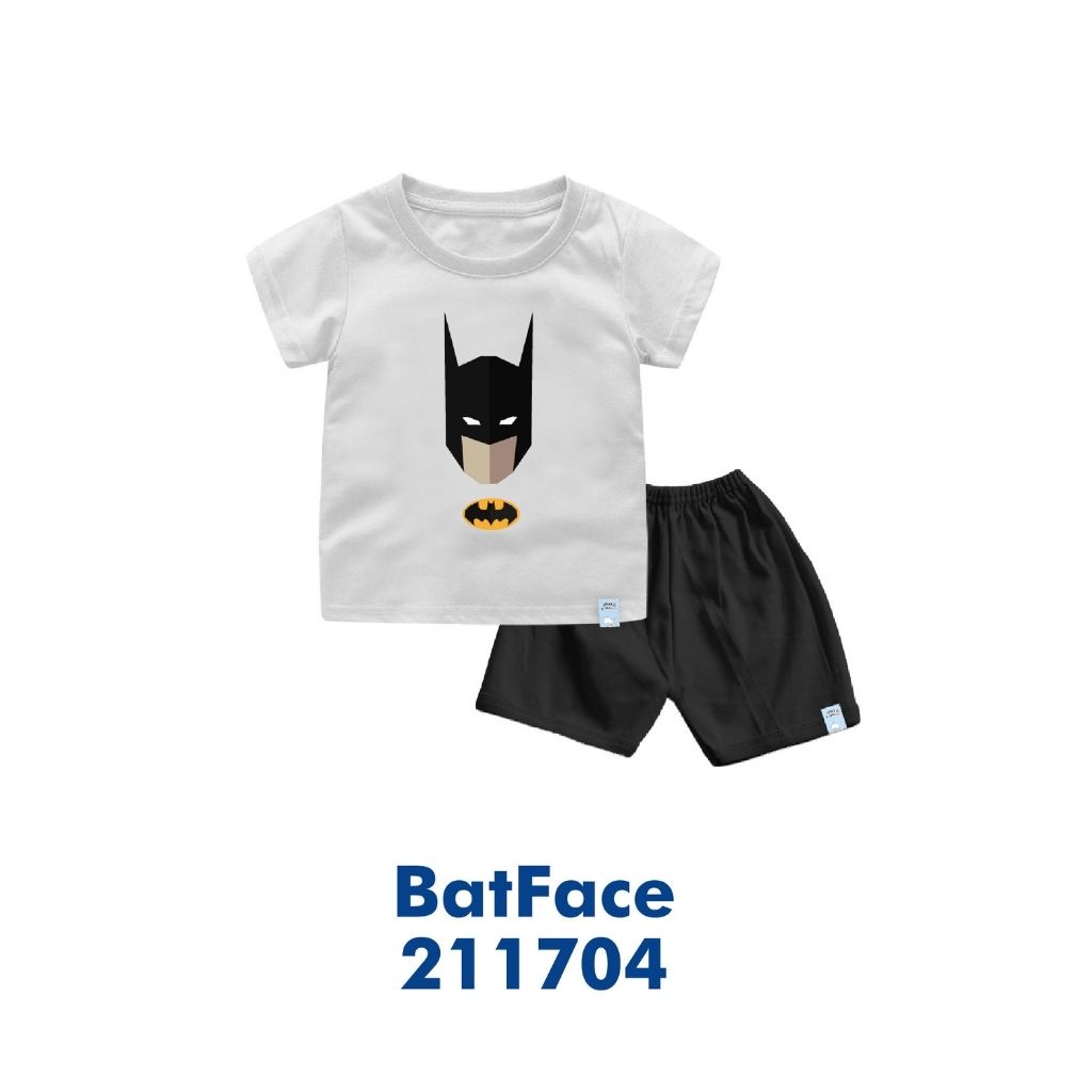 Setelan Bayi &amp; Anak Tema Super Marvel Series SpiderFace Untuk Usia 6 Bulan-8 Tahun Bahan Cotton Combed 30s