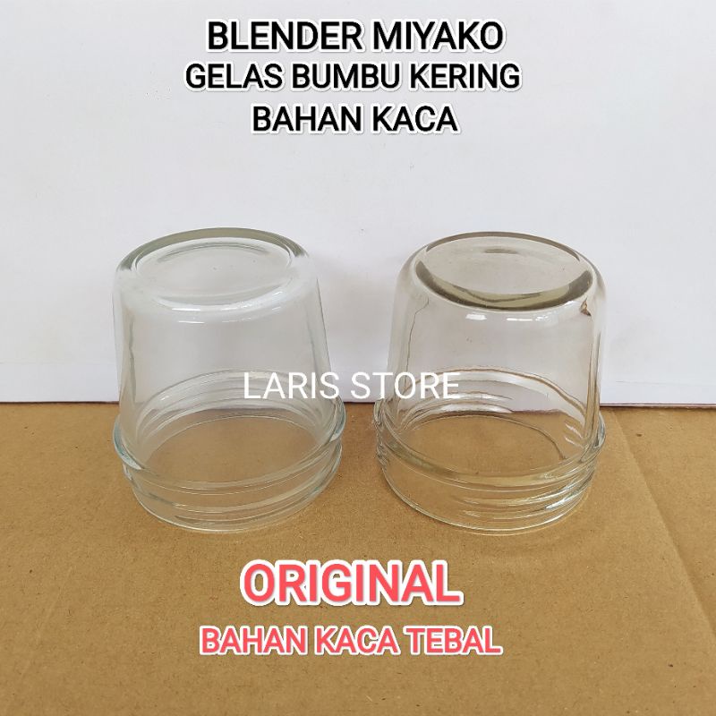 GELAS BUMBU KERING KACA BLENDER MIYAKO ORIGINAL TIPE BARU / LAMA BAHAN KACA