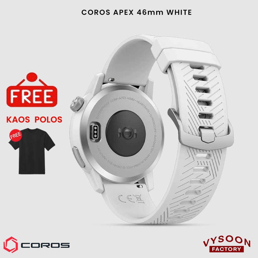 Jam Tangan Smartwatch COROS Apex 46mm White