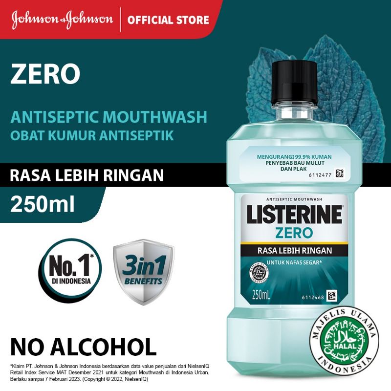 LISTERINE Cool Mint Antiseptic Mouthwash / Obat Kumur Antiseptik - 250ml