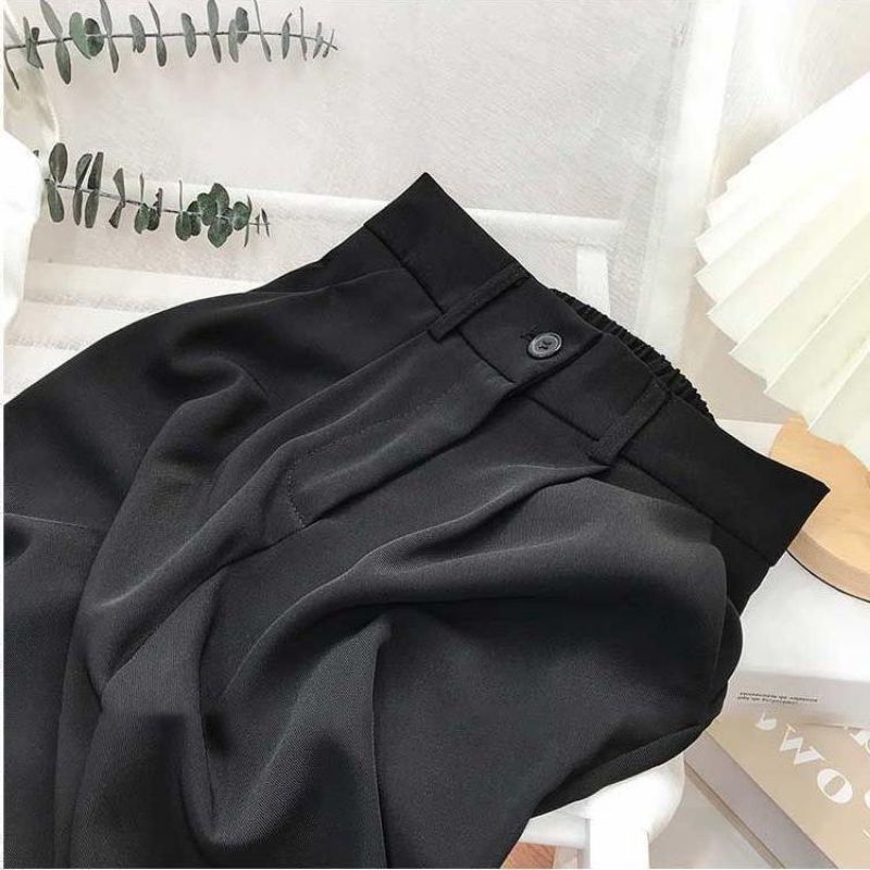(HW)TROUSER PANTS BLACK Loose