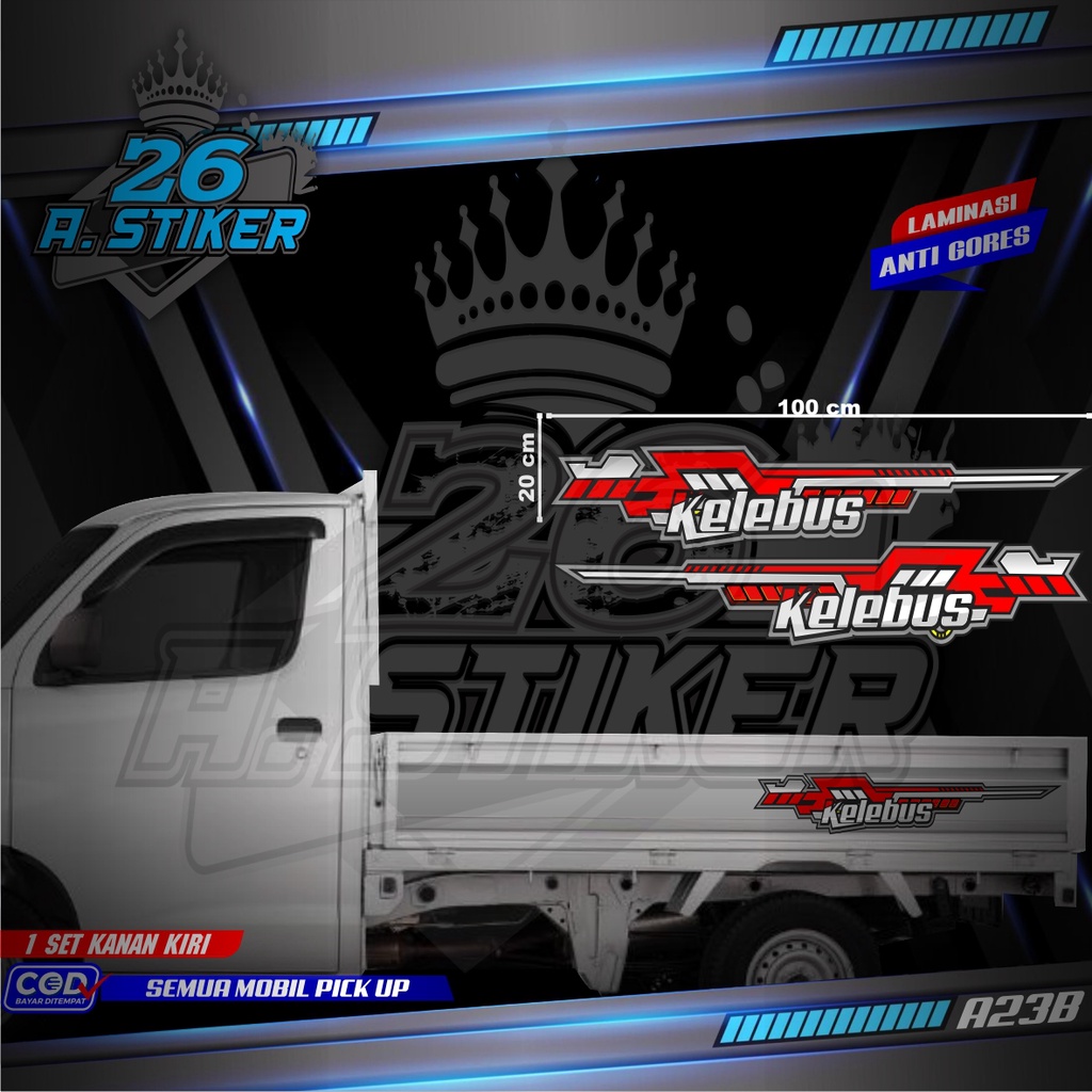 Stiker Bak Samping Pick Up L300, Futura, new carry, dll, Stiker Vinyl Custom Stiker Variasi All Pick