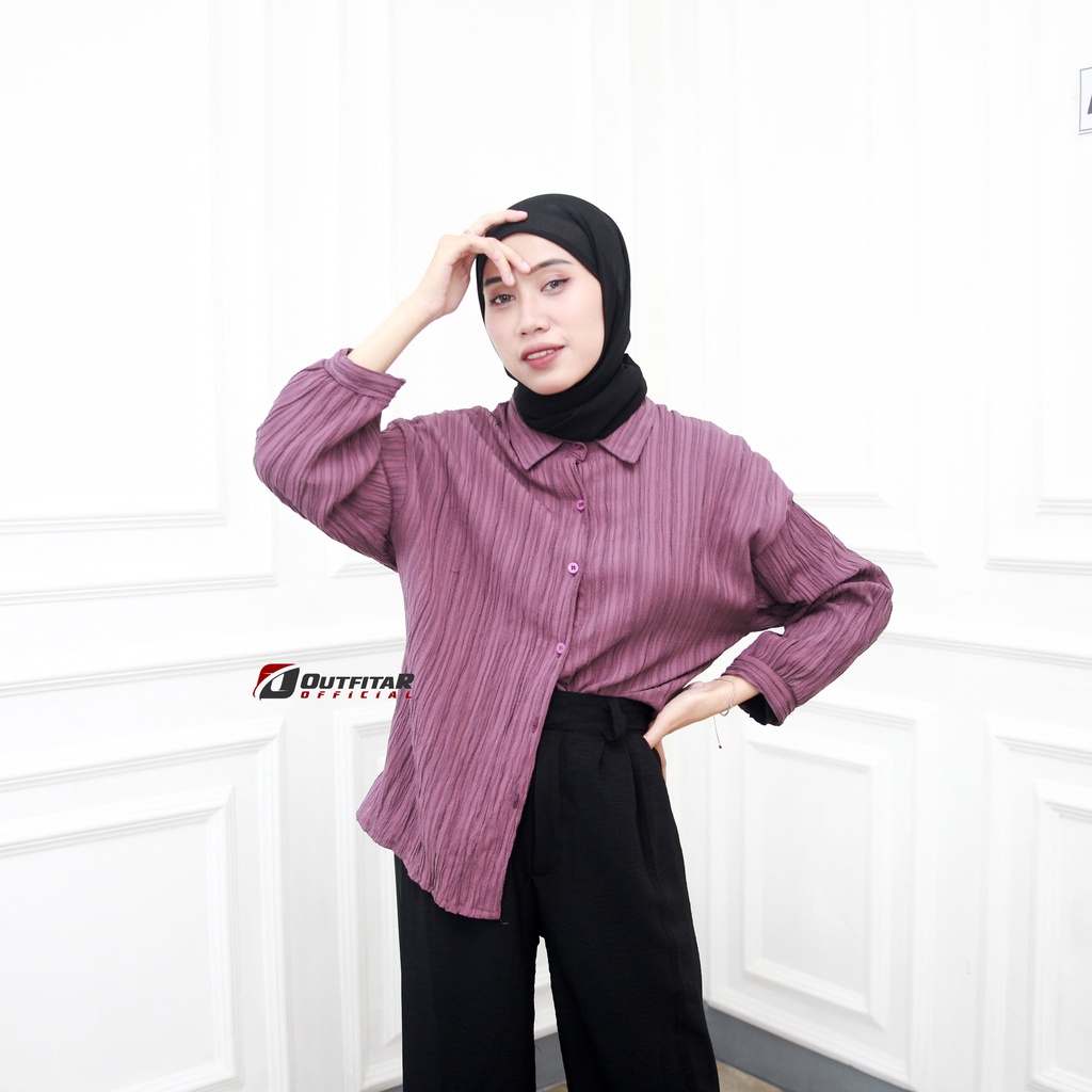 Ha-ri Shirt | Kemeja Wanita Oversize - Basic Shirt Kemeja Polos