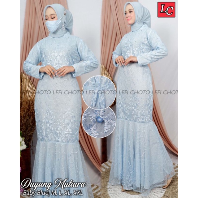 KEBAYA ORIGINAL // KEBAYA MODERN // GAMIS DUYUNG TILLE MUTIARA // SERGAMAN KELUARGA // BAJU PESTA BRUKAT // BAJU WISUDA // By Lefi Choto