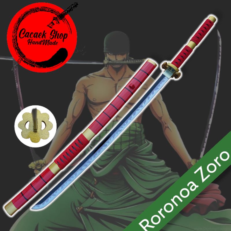 Pedang kayu cosplay anime sandai kitetsu roronoa zoro