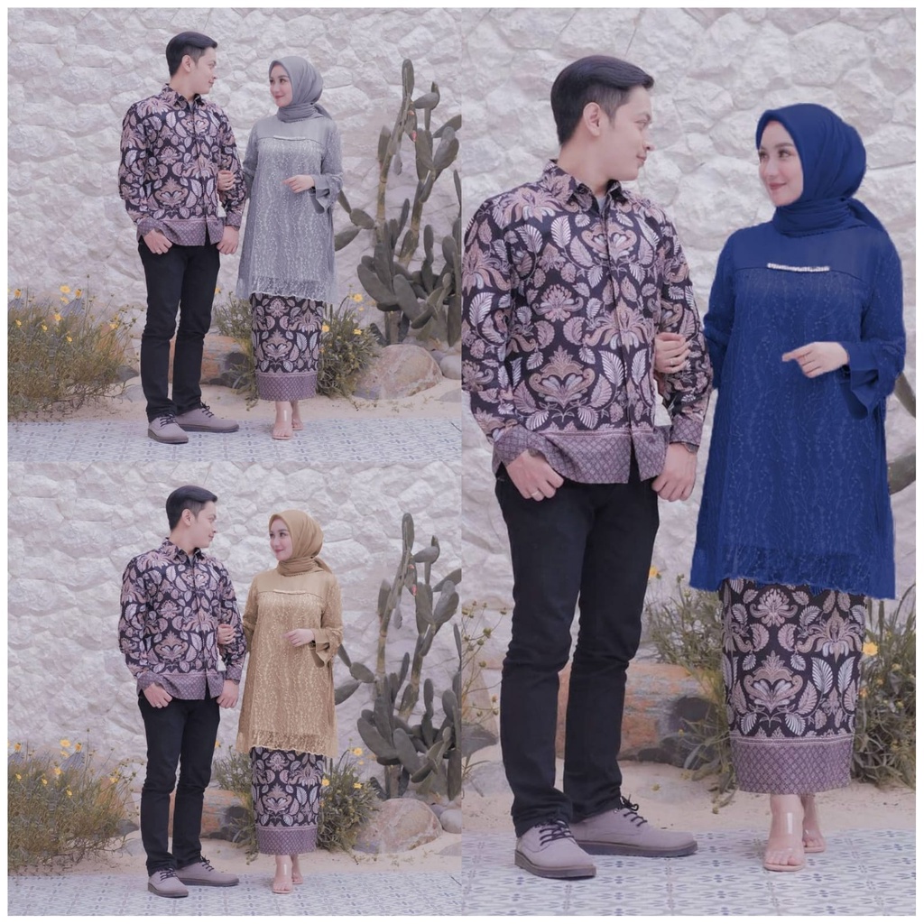 PRODUK TERBARU Kebaya Couple Kebaya Modern Kebaya Lamaran Wisuda Tunangan Batik Brukat Terbaru Baju Couple Kondangan Terbaru 2022 Kemeja Pria Lengan Panjang Size M L XL