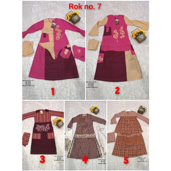 DANNIS ANAK SETELAN ROK CEWEK SIZE 7