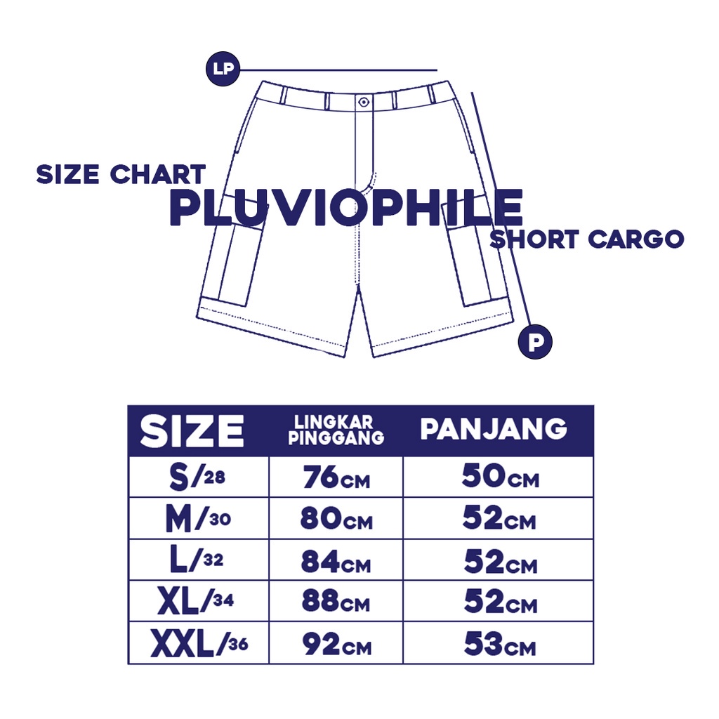 Pluviophile - Short Cargopants celana cargo pendek