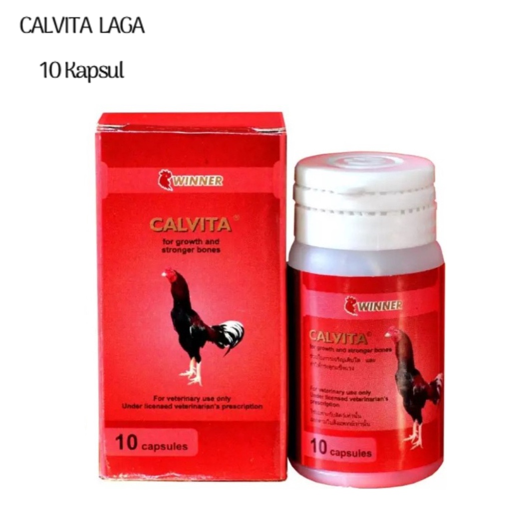 Calvita Laga 10 Kapsul Winner Vitamin Ayam Adu Aduan Suplemen Kalsium