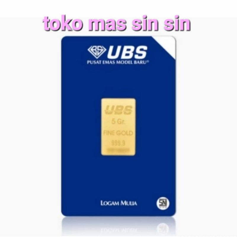 LM UBS 5 gram logam mulia 5g emas batang 5gr batangan murni g gr