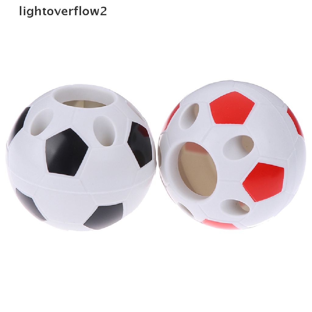 (lightoverflow2) 1pc Rak Holder Sikat Gigi / Pensil / Pulpen Bentuk Bola Sepak Untuk Hadiah (ID)