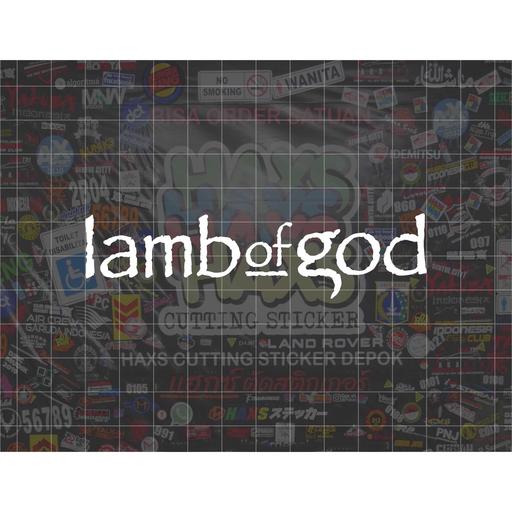 Cutting Sticker Lamb of God Ukuran 10 Cm Untuk Motor Mobil