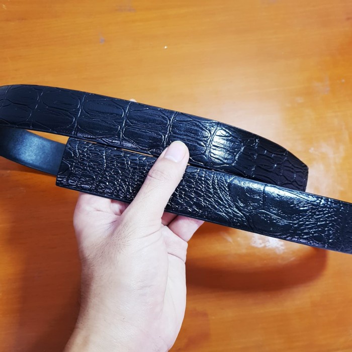 Aksesoris Tali Ikat Pinggang Rel Kulit Asli Buaya