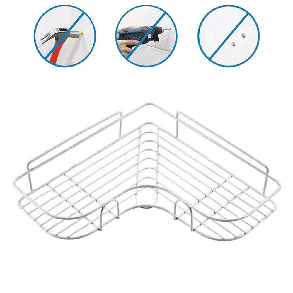 Rak Sudut Kamar Mandi Organizer Rack Tempat Sabun Shampo Sikat Perlengkapan Bathroom Multifungsi