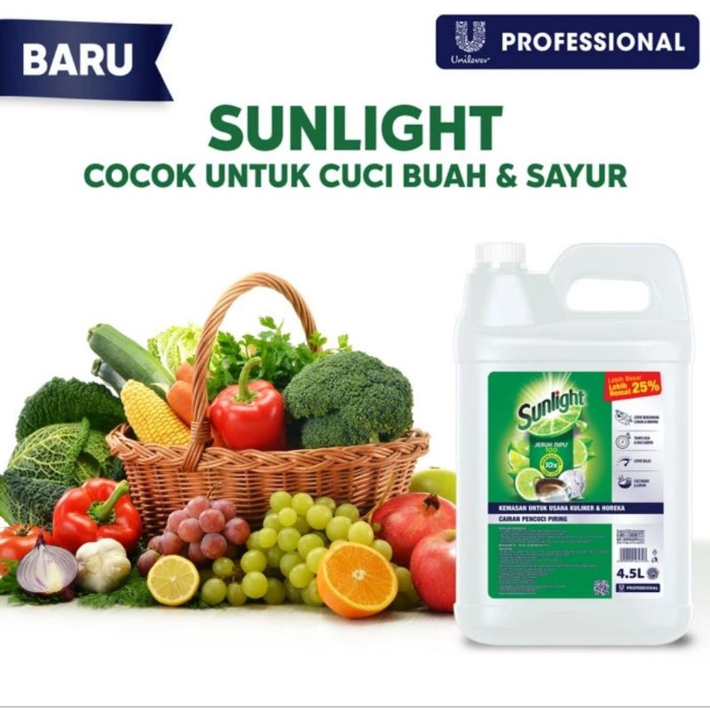 Lov Me❤ Sunlight Lime Professional jeruk nipis 100 Jerigen 4.5L sabun cuci piring