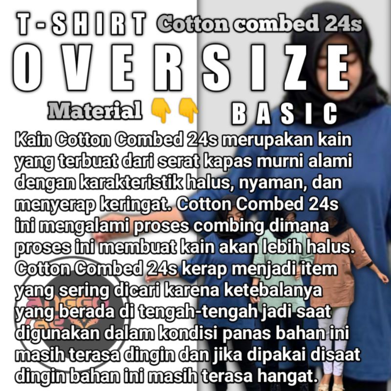 Kaos Polos Wanita Oversize Jumbo Cotton Combed 24s PREMIUM // anggosae // AZIRA