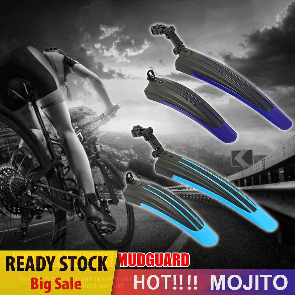 2Pcs Spakbor Fender Depan / Belakang Sepeda MTB Ukuran 20-26 &quot;