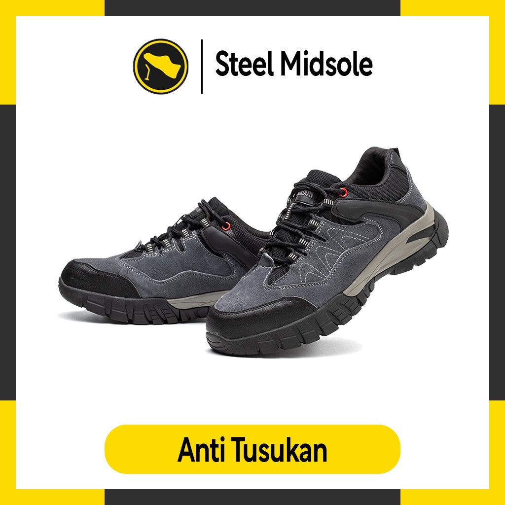 Sepatu Safety Ujung Besi Sepatu Septi Sepatu Sefty Sepatu Safety Shoes Low Cut - SSSLCA11