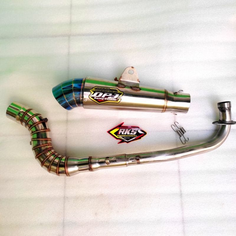 knalpot dpj jigsaw corblue buat motor bebek leher cobra big