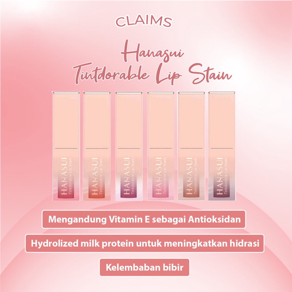 [ SKINHOUSEID ] Hanasui Tintdorable BPOM | Hanasui Lip Stain | Liptint Hanasui | Lip tint Hanasui