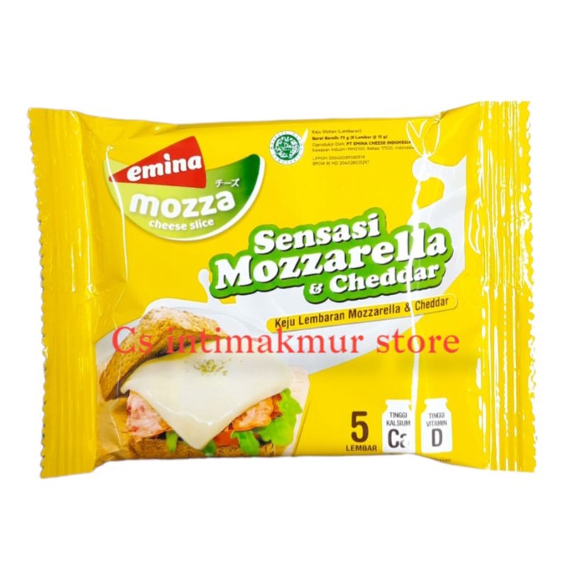 

Emina Keju Mozzarella Chedar isi 5 slice 75 gr