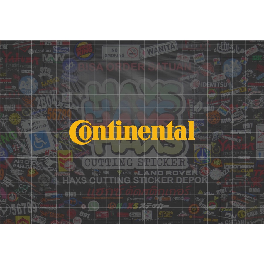 Cutting Sticker Continental Ukuran 10 Cm Untuk Motor Mobil