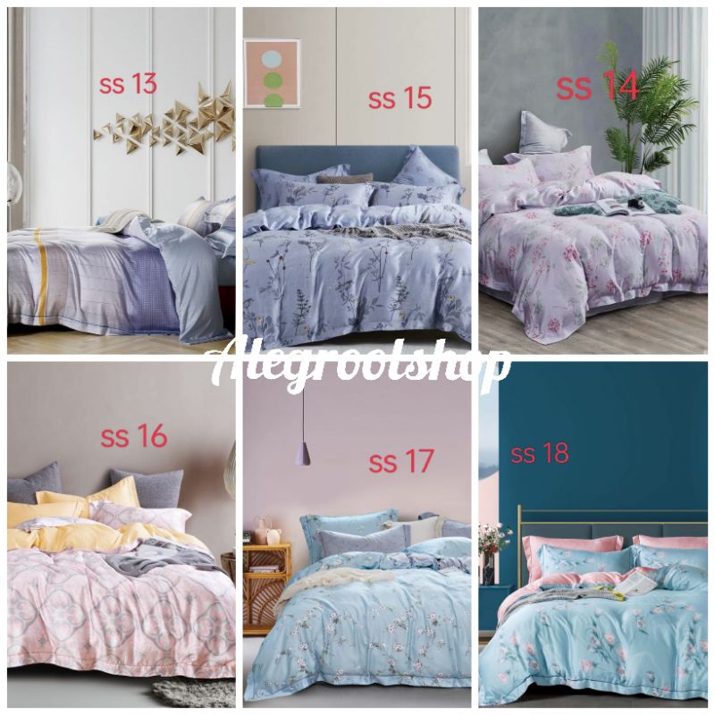 (5)BYAK MOTIF!SPREI SUTRA ORGANIK SERAT BAMBOO ORIGINAL SUTRA ORGANIK ASLI