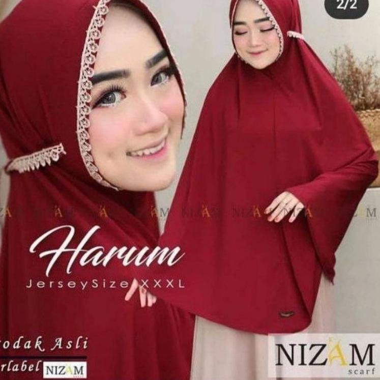 "TN.18Oc22ĸ" Jilbab Instan Tali Renda Jumbo Jersey Original