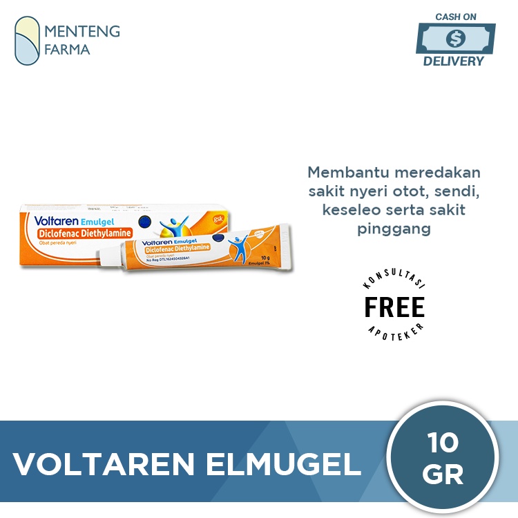 Voltaren Emulgel 10 gr - Krim Pereda Nyeri Otot dan Keseleo