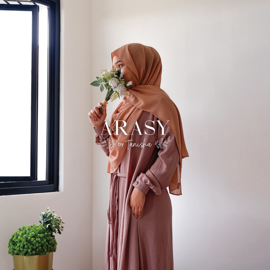 Gamis Abaya Syari Busui Crinkle Airflow Premium All size Fit to XL