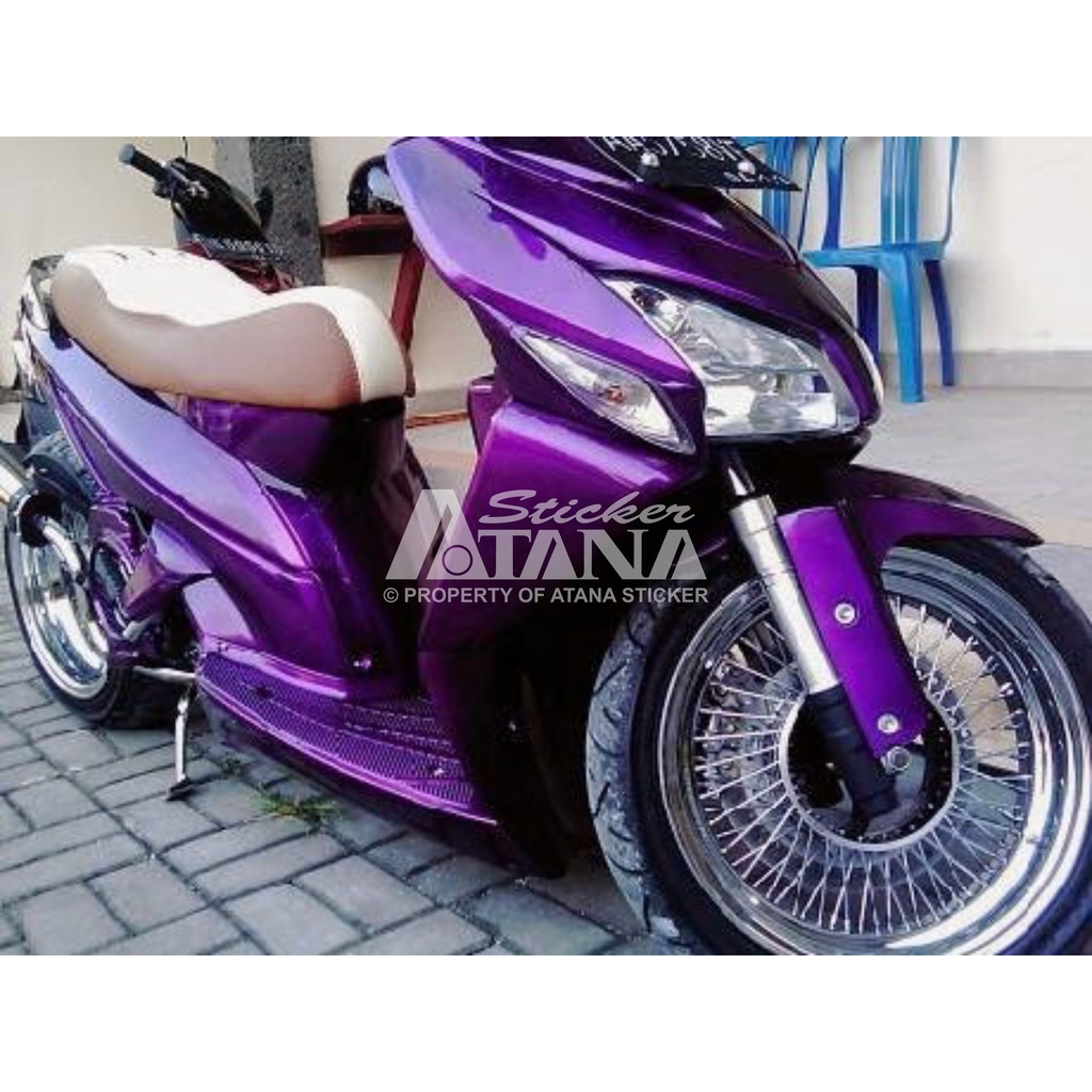 Skotlet Ungu Metalik Candy Scotlet Mutiara Stiker Metallic Paint Violet Purple Sticker Meteran Decal Roll Scotlite Body Sepeda Motor Matic Scotlight Mobil Nyala Dekorasi Kaca Background Aquarium Glossy PCX NMAX Aerox RX King CBR Vario Beat Vespa Satria