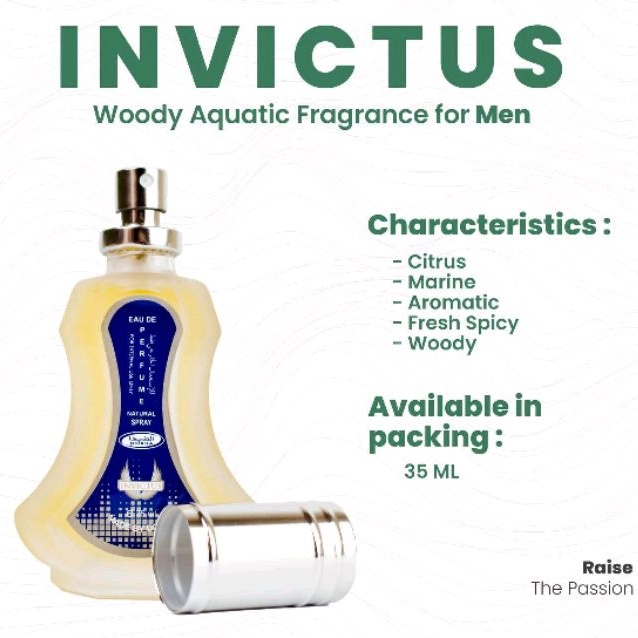 INVICTUS Parfum DOBHA Spray 35 ML EDP Eau De Parfume Natural Spray