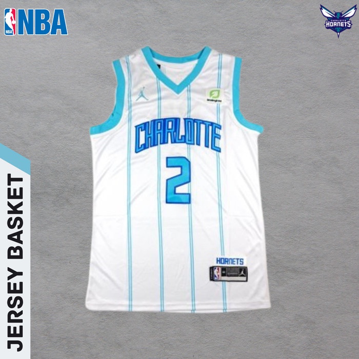 Baju Jersey Basket Swingman NBA Lamelo Ball Charlotte Hornets Putih