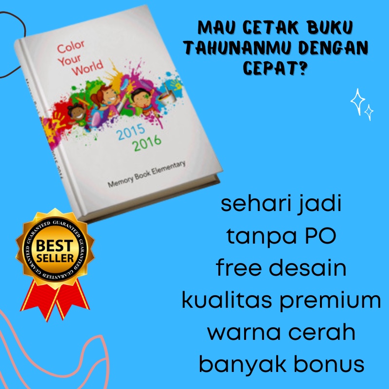 [FREE DESIGN] CETAK BUKU TAHUNAN SEKOLAH MURAH A4 HARDCOVER | SEHARI JADI | TANPA PO
