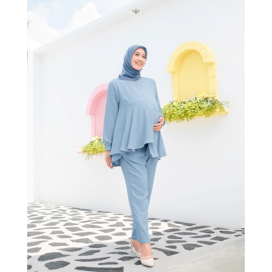 Wimi.id Zeline One Set | Baju Ibu Hamil dan Menyusui