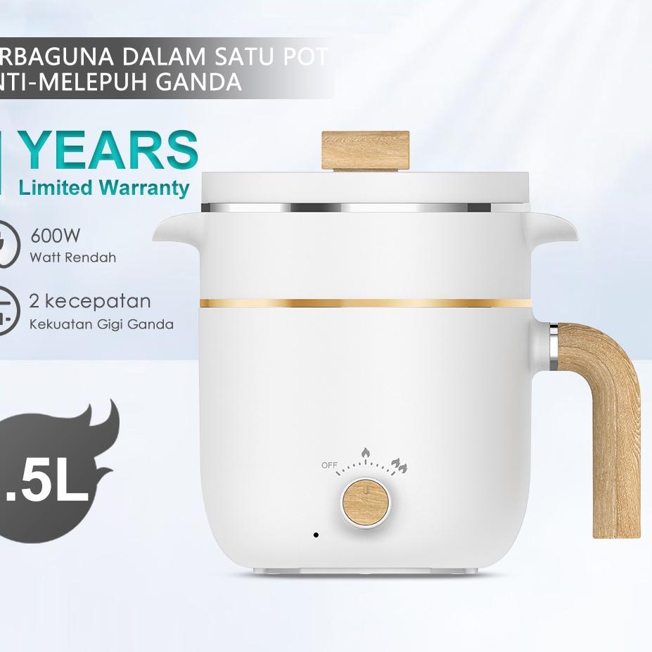 Star Seller. ZOLELE Panci Listrik Portable Fry Pan Serbaguna Seri 1.5L Segera Dapatkan 