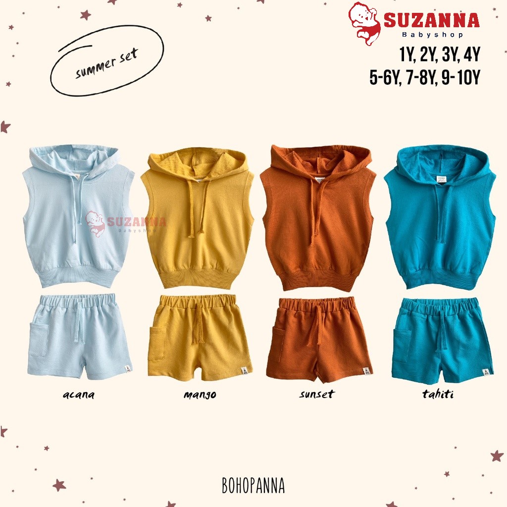 Bohopanna Summer Set // Setelan Anak Lengan Kutung