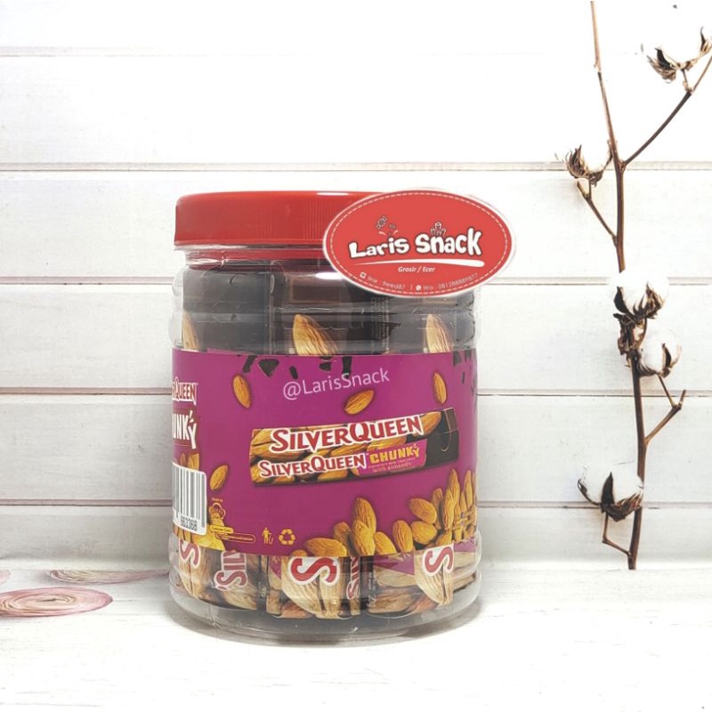 

Coklat Silverqueen Bar Chunky Jar Almond 30gr