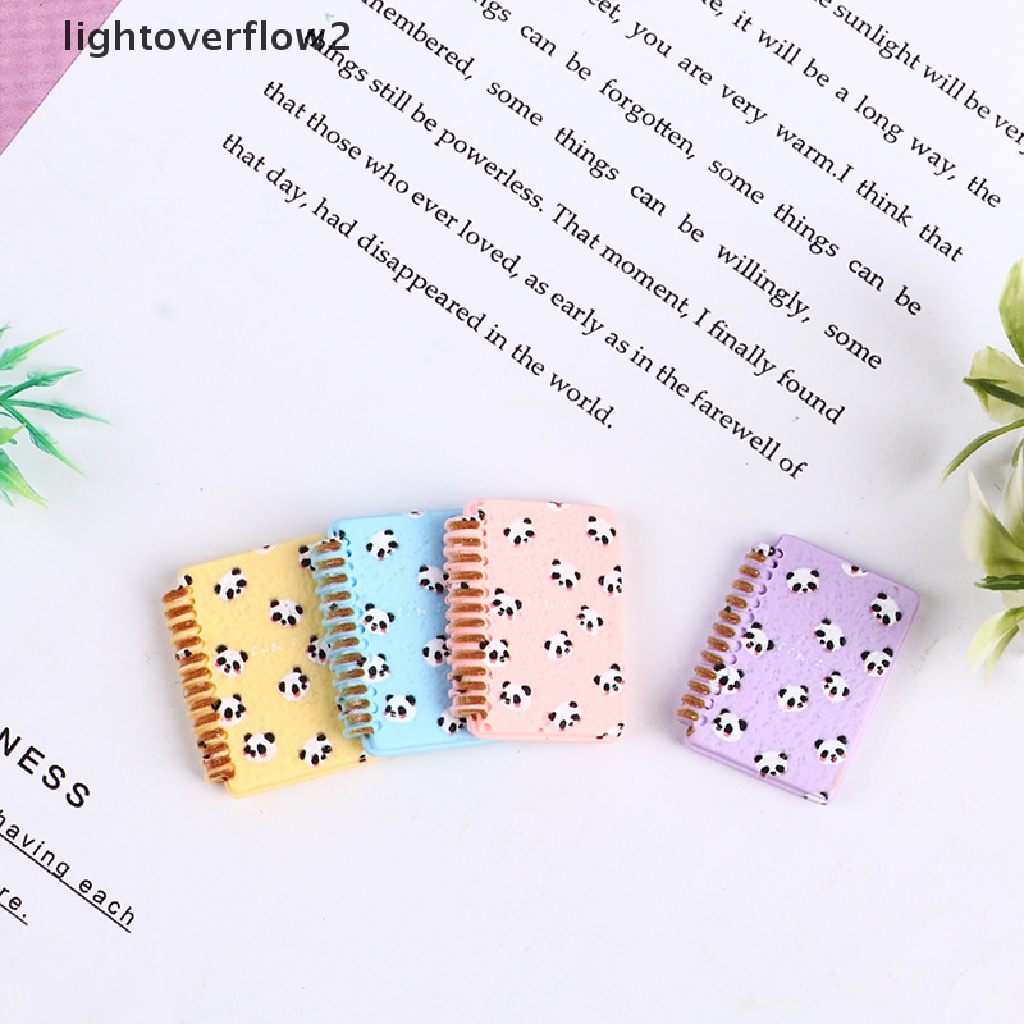 (lightoverflow2) 5pcs / Set Mainan Miniatur Panda Skala 1: 12 Untuk Dekorasi Rumah Boneka (ID)