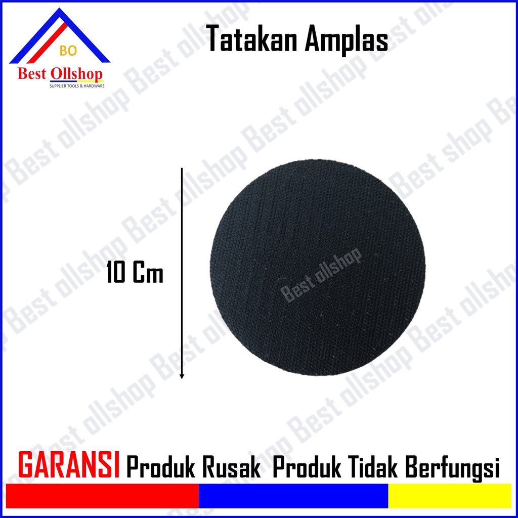 Tatakan Amplas Bulat Velcro Ampelas Gerinda Tangan Polishing Pad Rubber 4 Inch Isi 6 Pcs