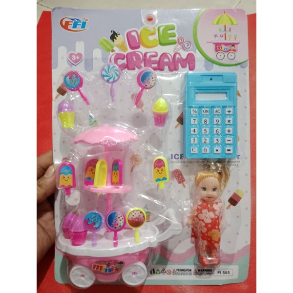 MAINAN GEROBAK ICE CREAM MINI / BONEKA MINI FI 565