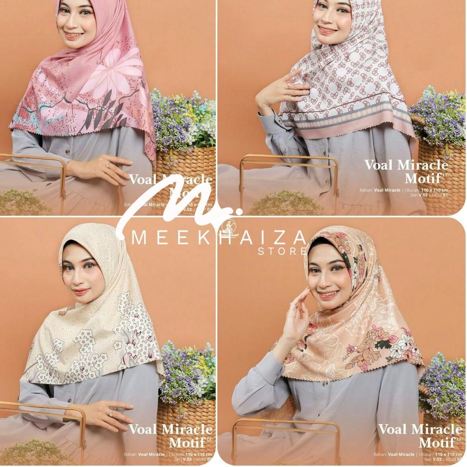 Jilbab Segiempat Voal Miracle MotifUMAMA SCARF HIJAB DAILY CASUAL SEGI EMPAT MOTIF KERUDUNG SEGIEMPA