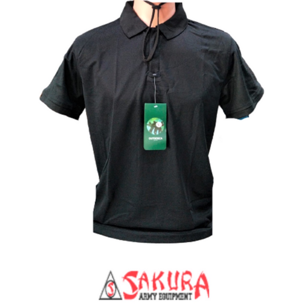 Kaos Polo Tactical Import Hitam Kaos Kerah Tactical Lengan Pendek