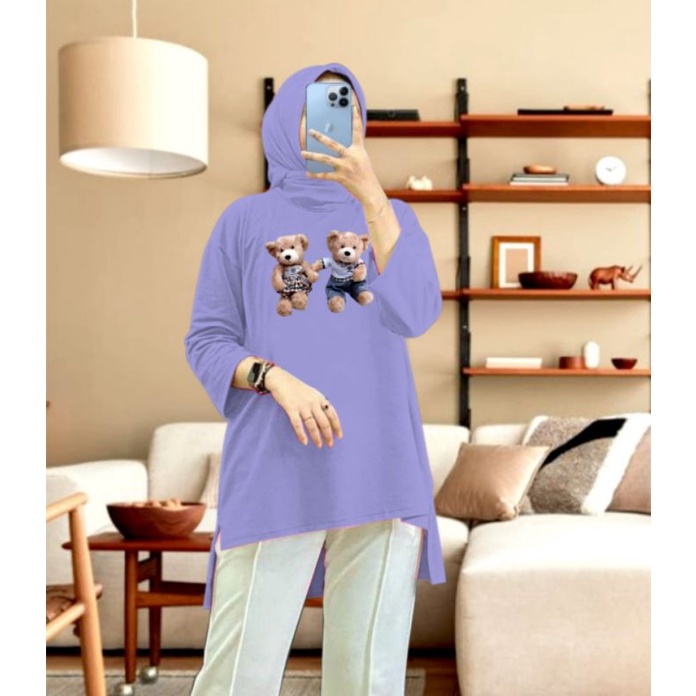 tunik hijab muslim bahan bebyterry size L XL XXL