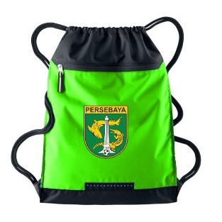 Tas Serut pria string bag polos selempang olahraga bahan Taslan waterproof | Tas Pria Ransel Serut Klub Bola Persebaya | Bonek