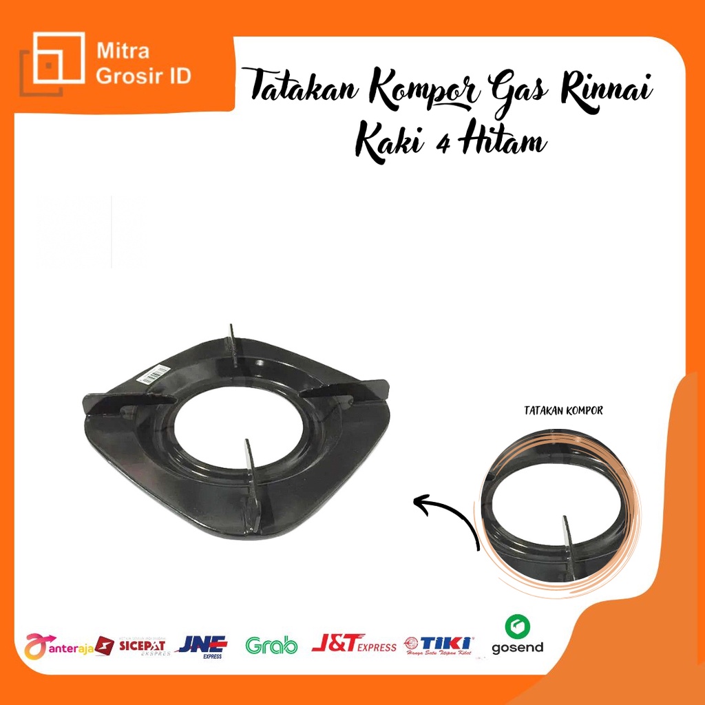 Tatakan Kompor Gas RINNAI Kaki  4 Hitam